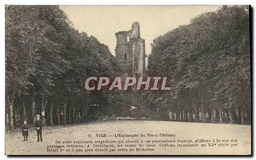 Ansichtskarte AK Vire L'esplanade du vieux Chateau