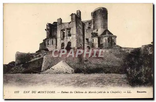 Ansichtskarte AK Environs du Mont Dore Ruines du Chateau de Murols Cote de la Chapelle