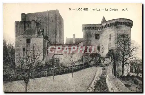 Cartes postales Chateau Loches Le donjon