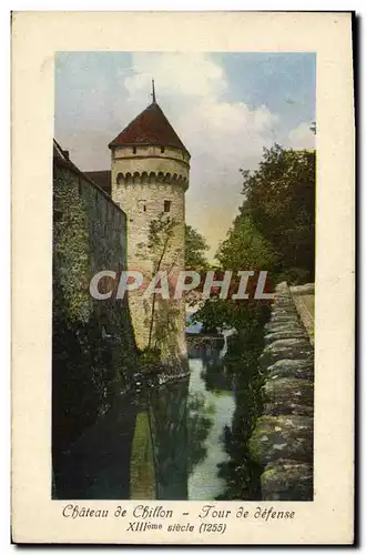 Cartes postales Chateau de Chillon Tour de defense