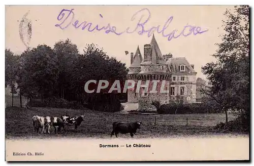 Cartes postales Chateau Dormans Vaches