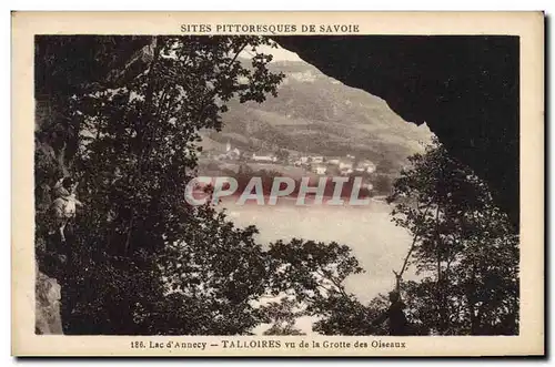 Cartes postales Lac d'Annecy Talloires vue de la Grotte des oiseaux Grottes