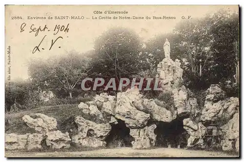 Ansichtskarte AK Environs de Saint Malo La Grotte de Notre Dame de Bois Renou Grottes