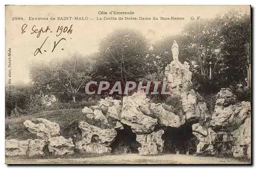 Cartes postales Environs de Saint Malo La Grotte de Notre Dame de Bois Renou Grottes