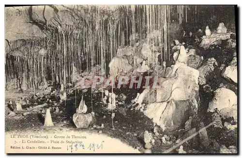 Ansichtskarte AK Grotte de Thouzon Pluie de stalactites Le Thor Grottes