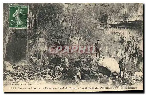 Ansichtskarte AK Grotte de Petrification Stalactites Ligne du Sud de la France Saut du Loup Grottes