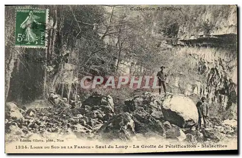 Cartes postales Grotte de Petrification Stalactites Ligne du Sud de la France Saut du Loup Grottes