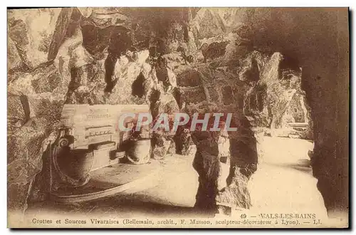 Cartes postales Grotte Grottes et sources Vivaraises Vals les Bains