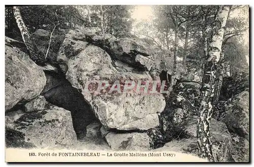 Cartes postales Grotte Mallena Foret de Fontainebleau Grottes Mont Ussy