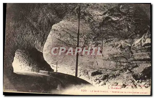 Cartes postales Grotte Grottes Le Mas d'Azil Sortie de la grotte en amont