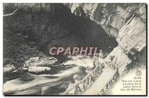 Cartes postales Grotte Grottes Han sur Lesse La perte de la Lesse dans le trou de Belvaux
