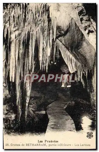Cartes postales Grotte Grottes de Betharram partie inferieure Les larmes