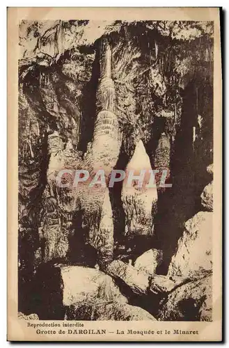 Cartes postales Grotte de Dargilan La mosquee et le minaret Grottes