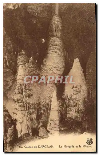 Ansichtskarte AK Grotte Grottes de Dargilan La mosquee et le minaret