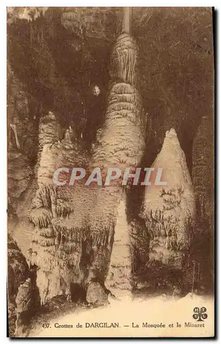 Cartes postales Grotte Grottes de Dargilan La mosquee et le minaret