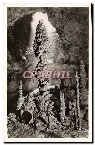 Ansichtskarte AK Grotte Grottes Aven d'Orgnac Stalagmite en forme de pomme de pin