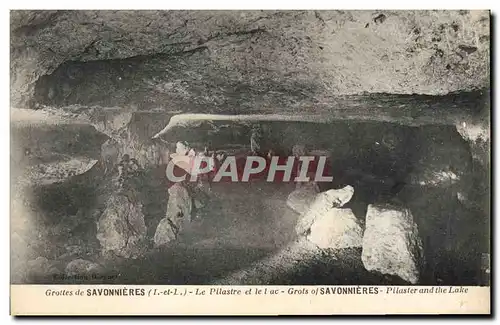 Cartes postales Grotte Grottes de Savonnieres Le pilastre et le lac