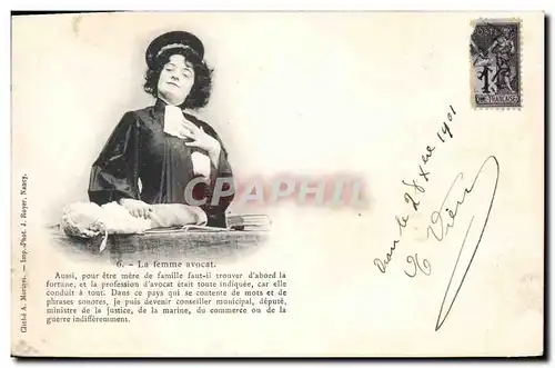 Cartes postales Fantaisie Femme avocat Poupee