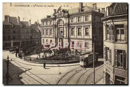 Cartes postales Palais de Justice Dunkerque Tramway