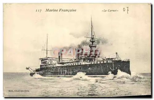 Cartes postales Bateau de Guerre Le Carnot