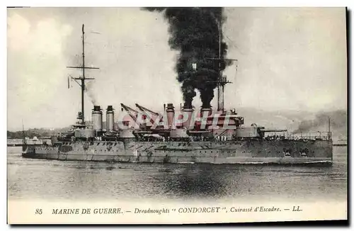Ansichtskarte AK Bateau de Guerre Dreadnoughts Condorcet Cuirasse d'escadre