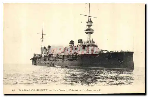 Cartes postales Bateau de Guerre Le Conde Cuirasse de 1ere classe
