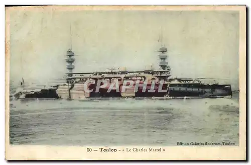 Cartes postales Bateau de Guerre Toulon Le Charles Martel
