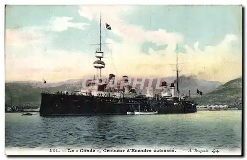 Cartes postales Bateau de Guerre Le Conde Croiseur d'escadre Cuirasse