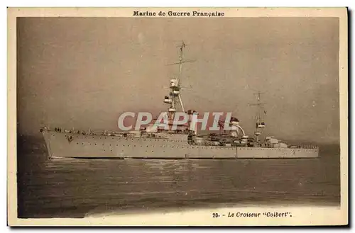 Ansichtskarte AK Bateau de Guerre Le croiseur Colbert