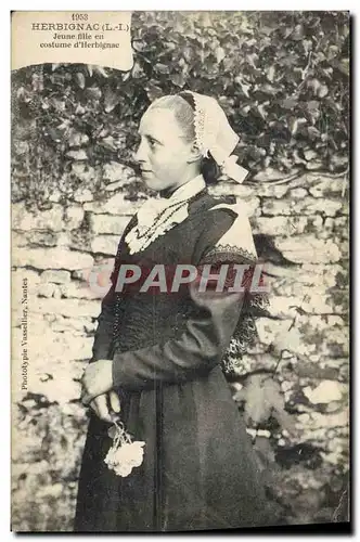 Cartes postales Folklore Herbignac Jeune fille en costume d'Herbignac