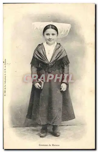 Cartes postales Folklore Costume de Marans