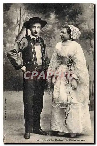 Cartes postales Folklore Maries des environs de Douarnenez Mariage