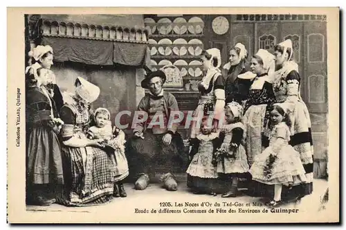 Cartes postales Folklore Les noces d'Or du Tad Goz et Man Cor Etude de differents costumes de fete des environs