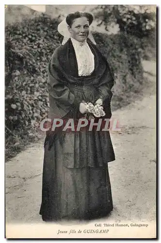 Cartes postales Folklore Jeune fille de Guingamp