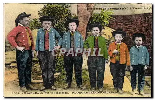 Ansichtskarte AK Folklore Brochette de petits hommes Plougastel Daoulas