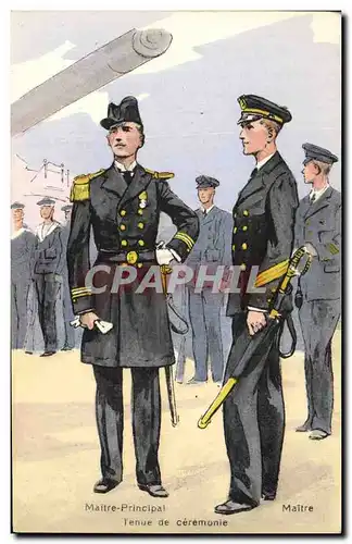 Cartes postales Militaria Maitre principal Maitre Tenue de ceremonie