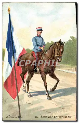 Ansichtskarte AK Militaria Capitaine de Hussards