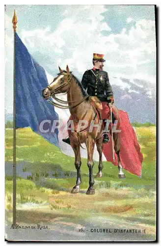 Cartes postales Militaria Colonel d'infanterie