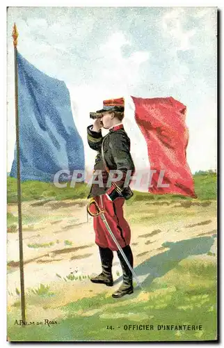 Cartes postales Militaria Officier d'infanterie