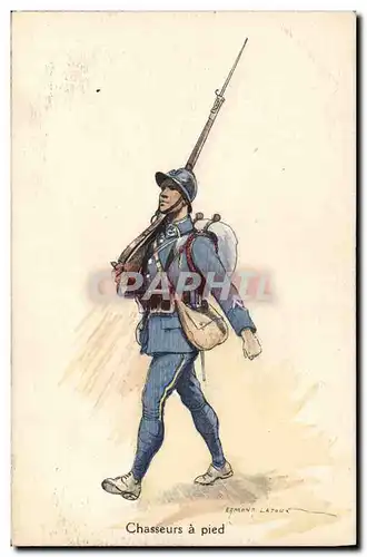 Cartes postales Militaria Chasseurs a pied