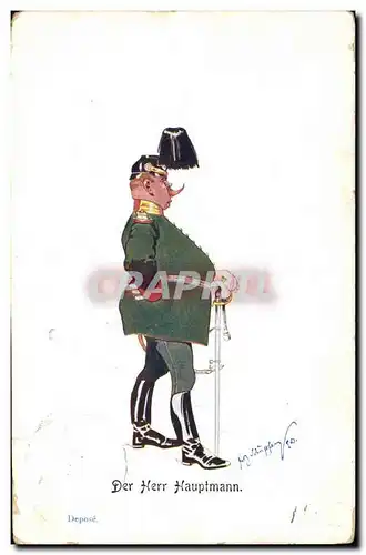 Cartes postales Militaria Der Herr Hauptmann