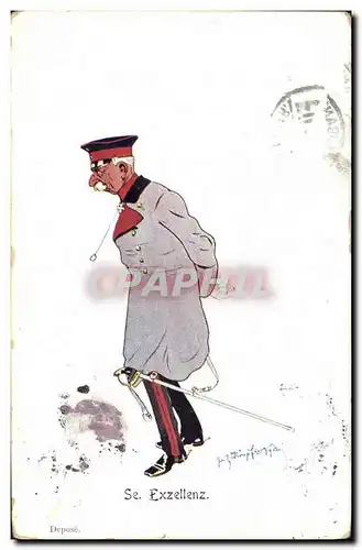Cartes postales Militaria Se Exzellenz