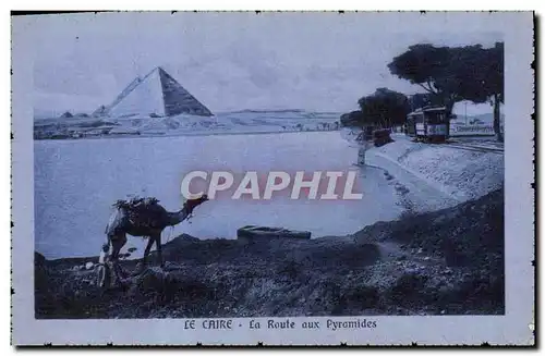 Cartes postales Egypt Egypte Le Caire La route aux Pyramides