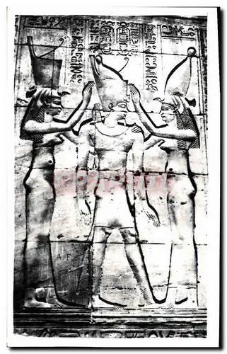 Cartes postales Egypt Egypte Edfou Gods cromming the King Ptolomey