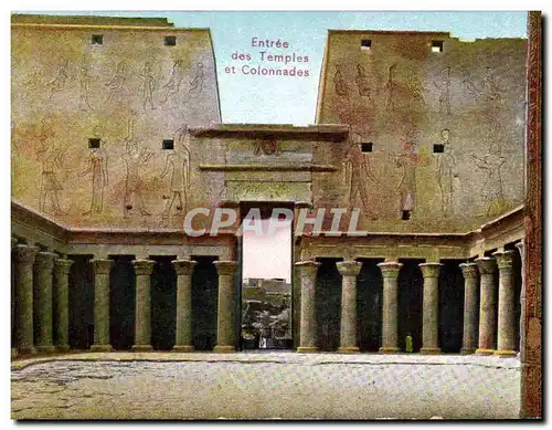 Ansichtskarte AK Egypt Egypte Entree des temples et colonnades