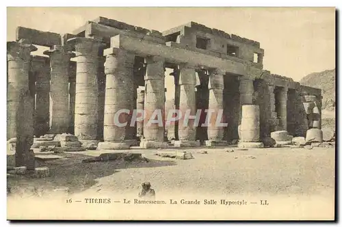 Ansichtskarte AK Egypt Egypte Thebes Le Ramesseum la grande salle Hypostyle