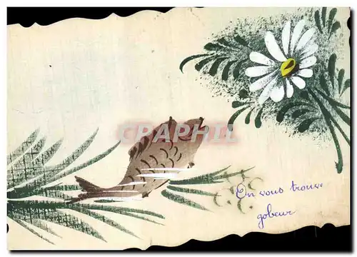 Cartes postales Fantaisie (dessin a la main) Fleurs