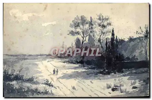 Cartes postales Fantaisie (dessin a la main) Paysage