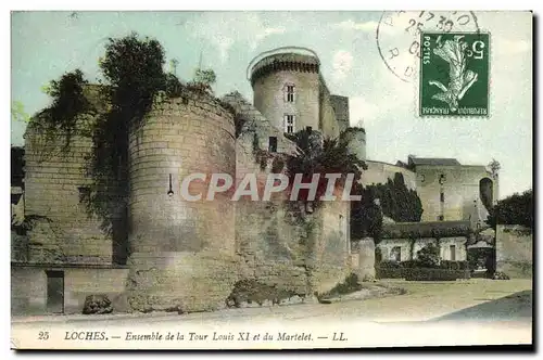 Cartes postales Loches Ensemble de la Tour Louis XI et du Martelet