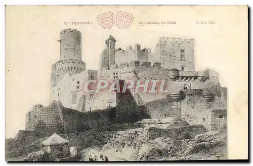 Cartes postales Tournoel Le chateau en 1829